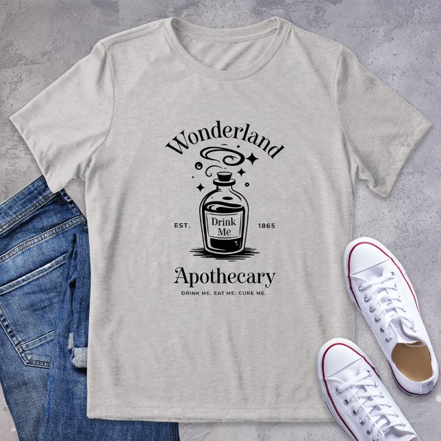 Wonderland Apothecary Logo Bookish Graphic Tri-Blend Shirt (Creator Uploaded)