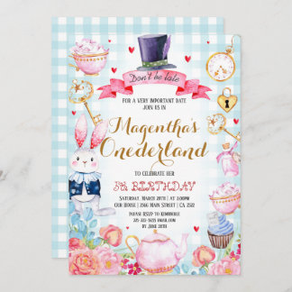 Wonderland birthday invitation
