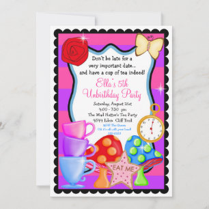 Wonderland Birthday Party Invitation