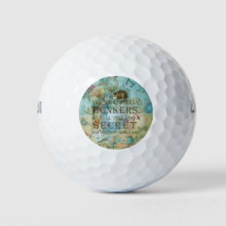 Wonderland - bonkers Quote -  Alice In Wonderland Golf Balls