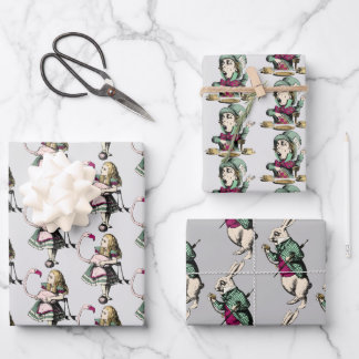 Wonderland Characters Trio Wrapping Paper Sheet
