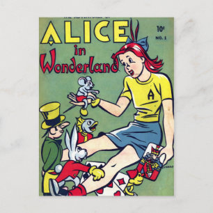 Wonderland Comic Book Postcard