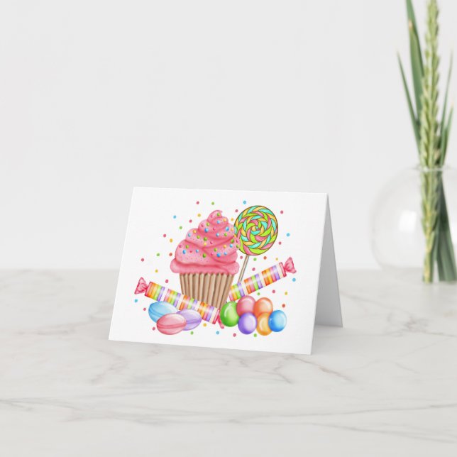 Wonderland Cupcake Notecard (Front)