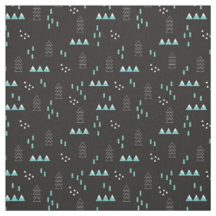 Wonderland Geometric Night Pattern Fabric