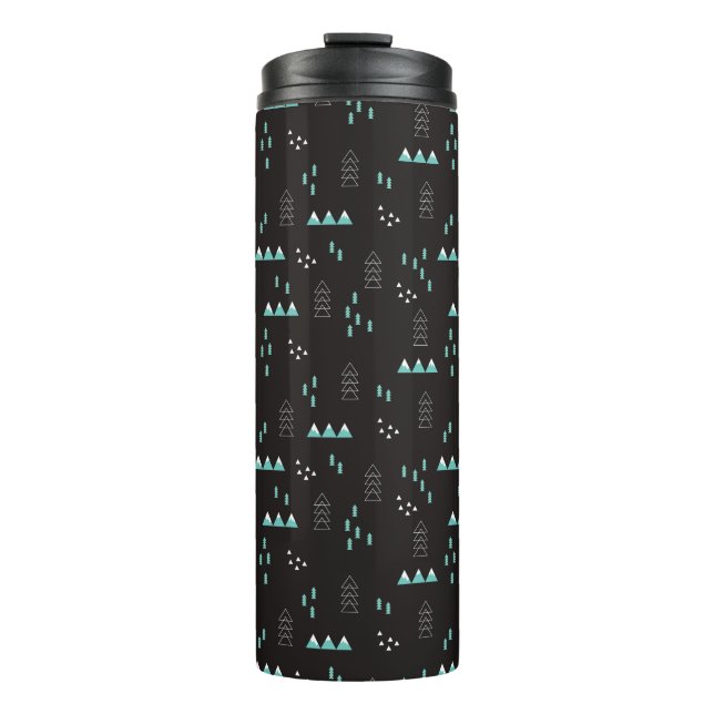 Wonderland Geometric Night Pattern Thermal Tumbler (Front)