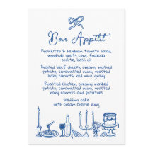 WONDERLAND Hand drawn Editable Wedding Menu