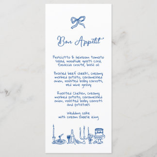 WONDERLAND Hand drawn Editable Wedding Menu