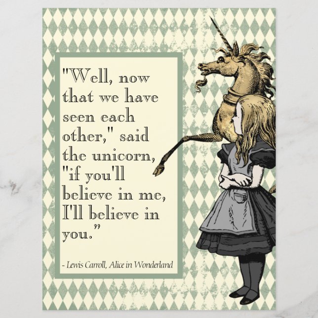 Wonderland I'll Believe In You Unicorn  (Front)
