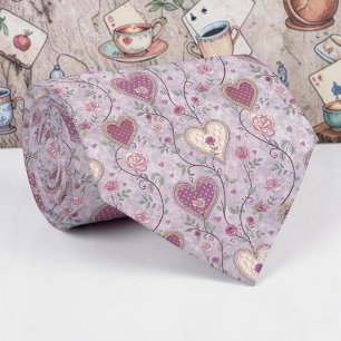 Wonderland Lilac Classic Pattern Necktie Tie