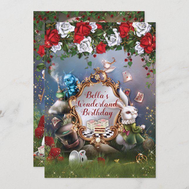 Wonderland Party Invitation (Front/Back)