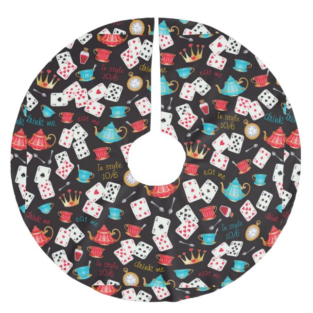 Wonderland Prints Brushed Polyester Tree Skirt (Front)