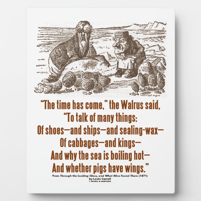 Wonderland Time Has Come Through Looking Glass Plaque (Front)