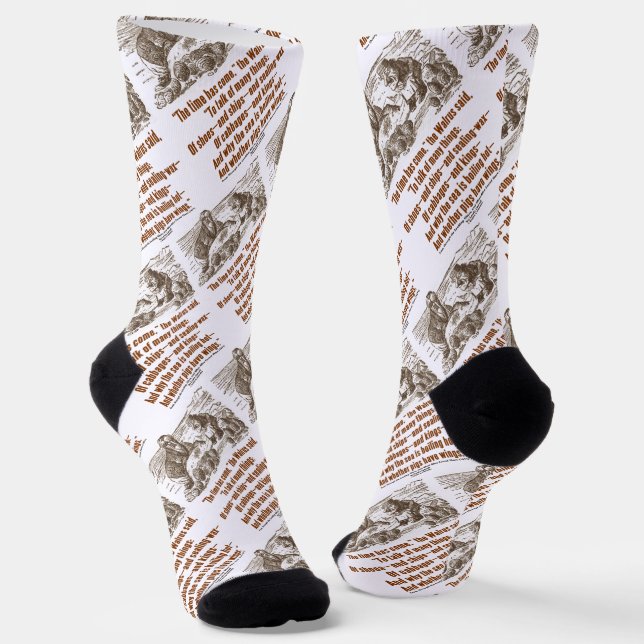 Wonderland Time Has Come Through Looking Glass Socks (Angled)