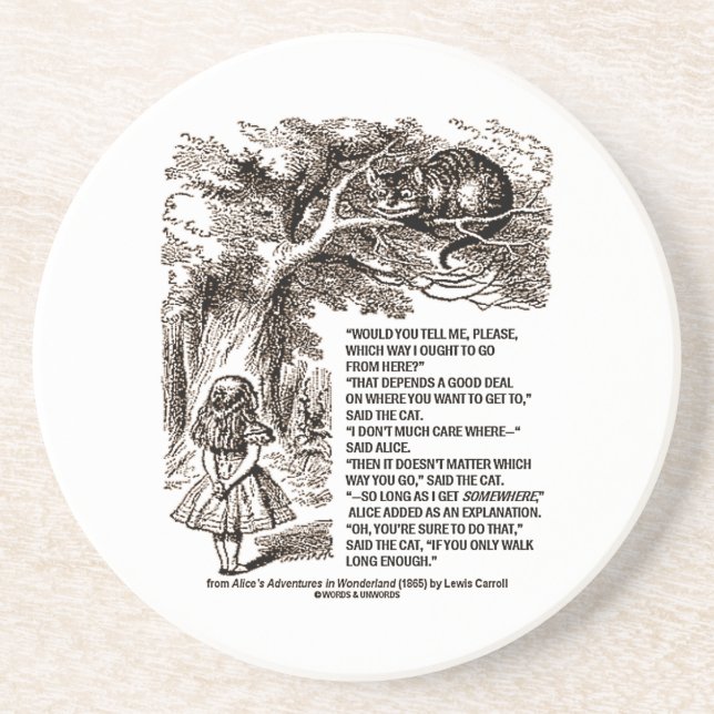 Wonderland Which Way I Ought To Go From Here Coaster (Front)