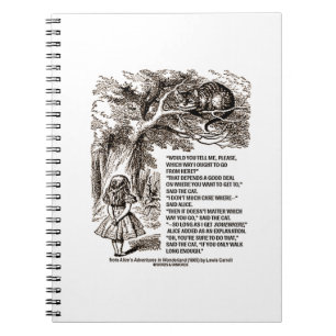 Wonderland Which Way I Ought To Go From Here Spiral Notebook