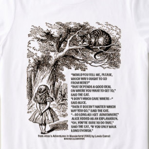 Wonderland Which Way I Ought To Go Quote Tri-Blend Shirt
