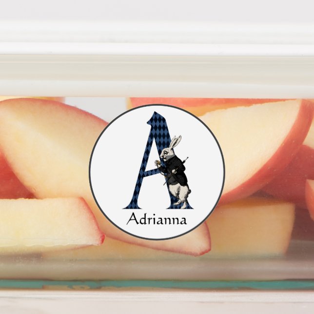 Wonderland White Rabbit Letter A  (Affixed)