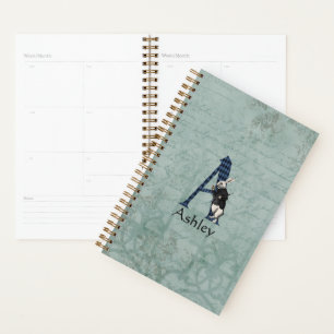 Wonderland White Rabbit Letter A Personalised Planner