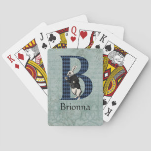 Wonderland White Rabbit Letter B Playing Cards