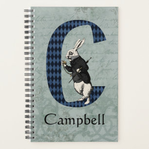 Wonderland White Rabbit Letter C Planner