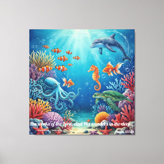 Wonders in the Deep | Psalm 107:24 Christian Decor