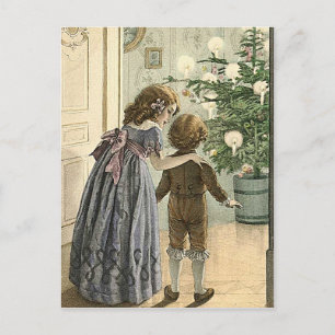 Wonders of Christmas -vintage christmas greeting Holiday Postcard