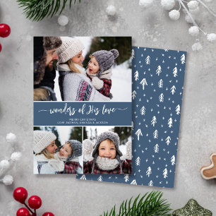 Wonders of His Love Christian Christmas Holiday Card
