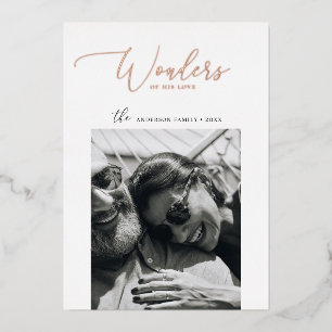 Wonders of His Love   Elegant Gold Christmas Photo