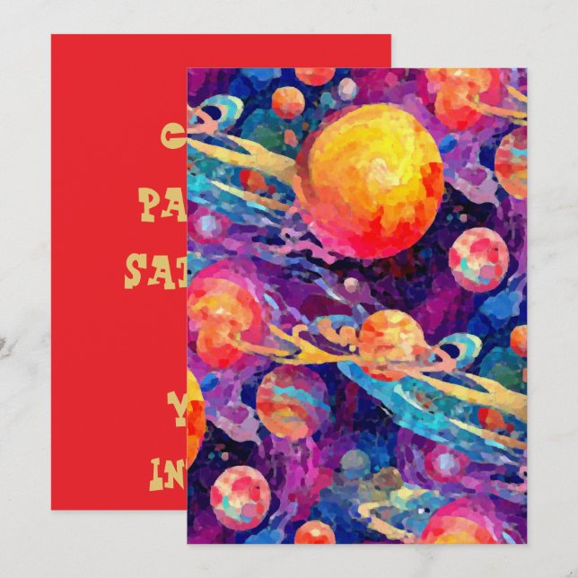 Wondrous Constellation Invitation (Front/Back)