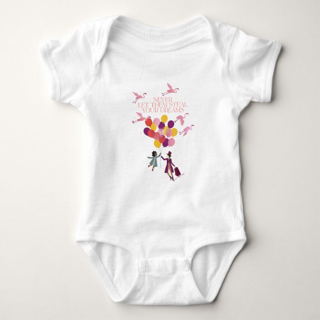 Wonka "Never Let Them Steal Your Dreams" Baby Bodysuit (Front)