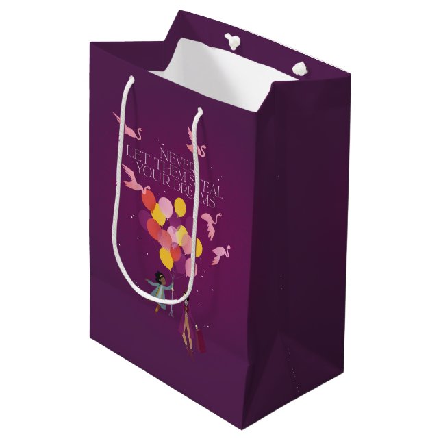 Wonka "Never Let Them Steal Your Dreams" Medium Gift Bag (Front Angled)