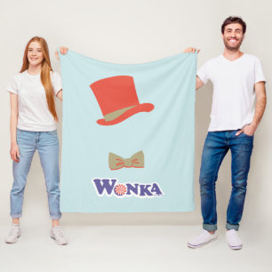 Wonka Top Hat & Bow Tie Fleece Blanket