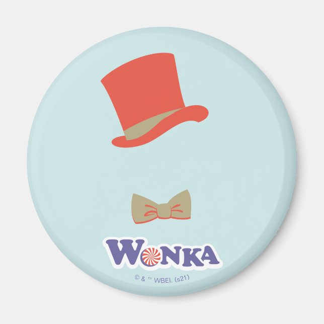 Wonka Top Hat & Bow Tie Magnet (Front)