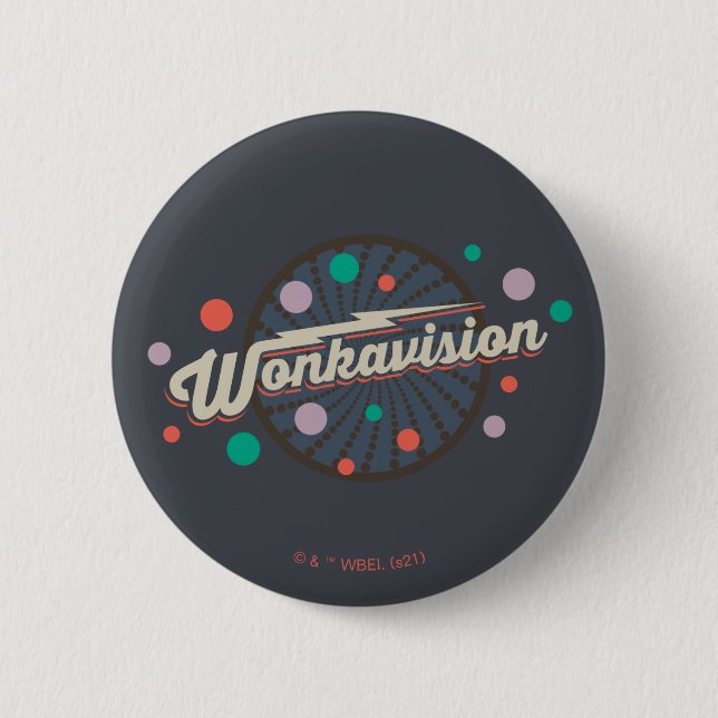 Wonkavision Logo 6 Cm Round Badge (Front)