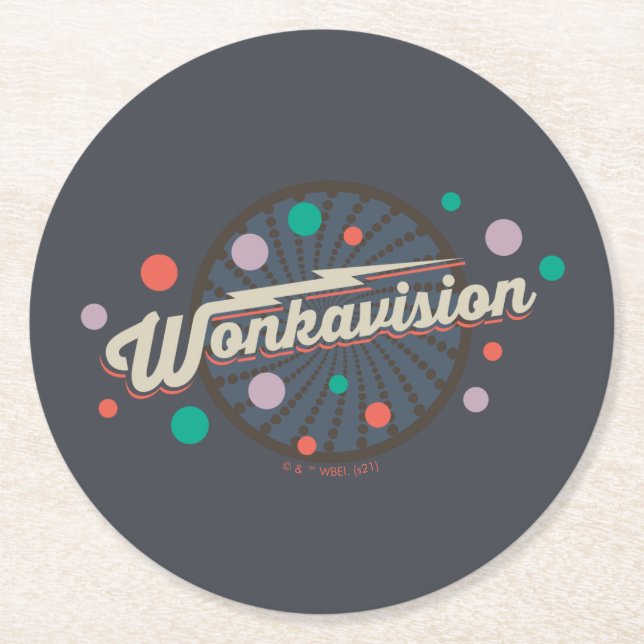 Wonkavision Logo Round Paper Coaster (Front)