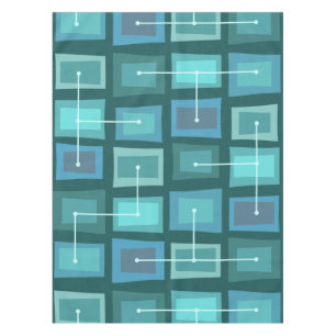 Wonky Doors Smaller Ocean Blue Tablecloth