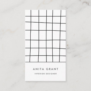 Wonky grid lines business card