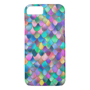 Wonky Rainbow Glitter Metal Mermaid Scales Case-Mate iPhone Case