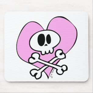 Wonky Skull Mouse Pad