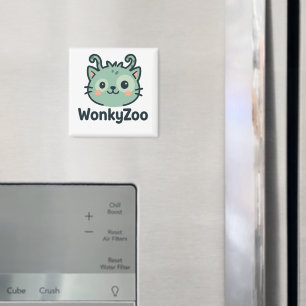 Wonky Zoo Cat Magnet Funny Fridge Decor