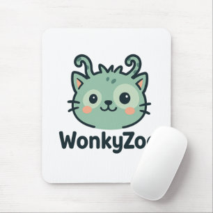 Wonky Zoo Cat Mousepad Funny Desk Accessory