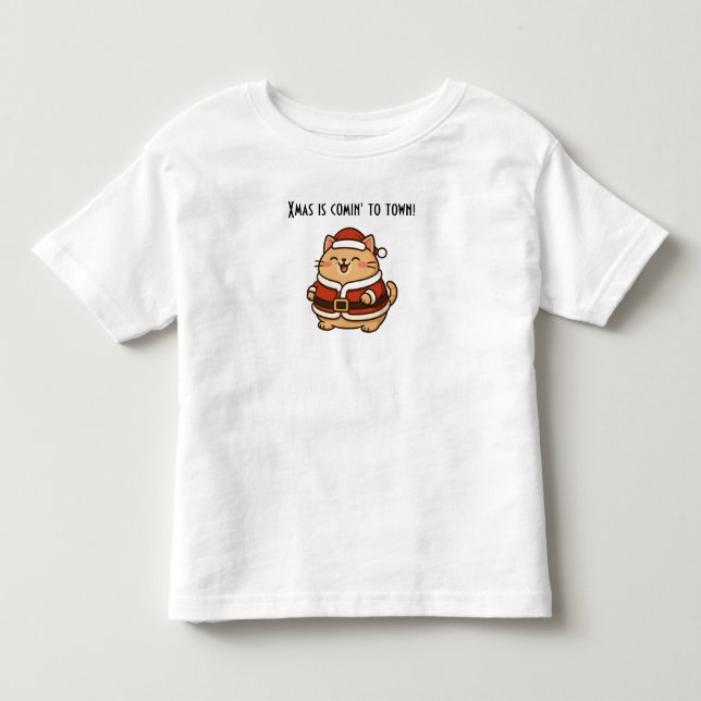 Wonky Zoo Toddler T-shirt - Funny Cat (Front)
