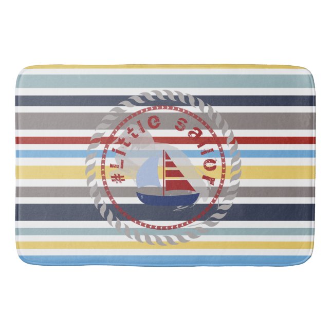 WONZ Limited little Sailor by Shirt to Design Bath Mat (Front)