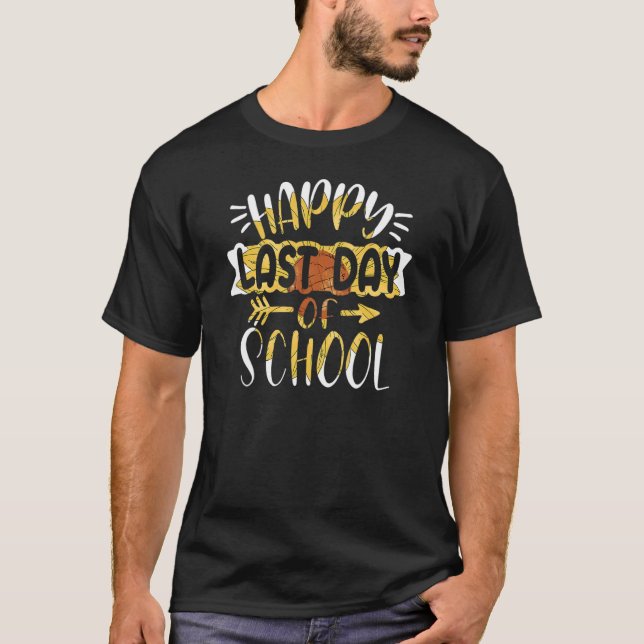Woo Hoo Happy Last Day Of School  Fun Teacher Stud T-Shirt (Front)