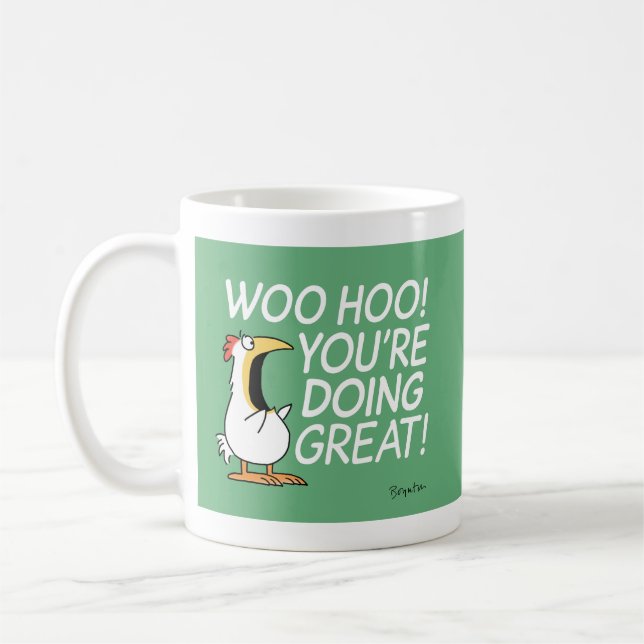 WOO HOO! YOU'RE DOING GREAT! Sandra Boynton  Coffee Mug (Left)