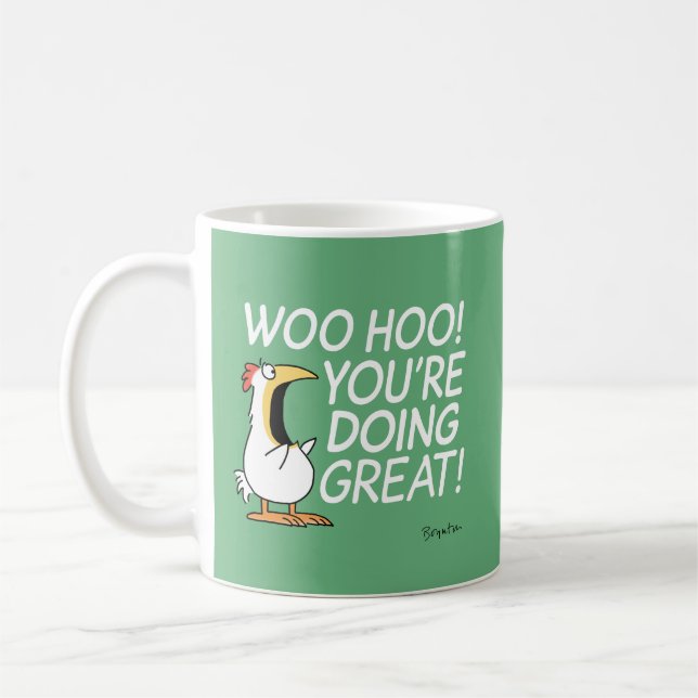 WOO HOO! YOU'RE DOING GREAT! Sandra Boynton  Coffee Mug (Left)