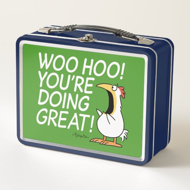 WOO HOO! YOU'RE DOING GREAT! Sandra Boynton Metal Lunch Box (Front)