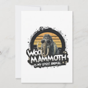 Woo Mammoth Is My Spirit Animal Art Holiday Card