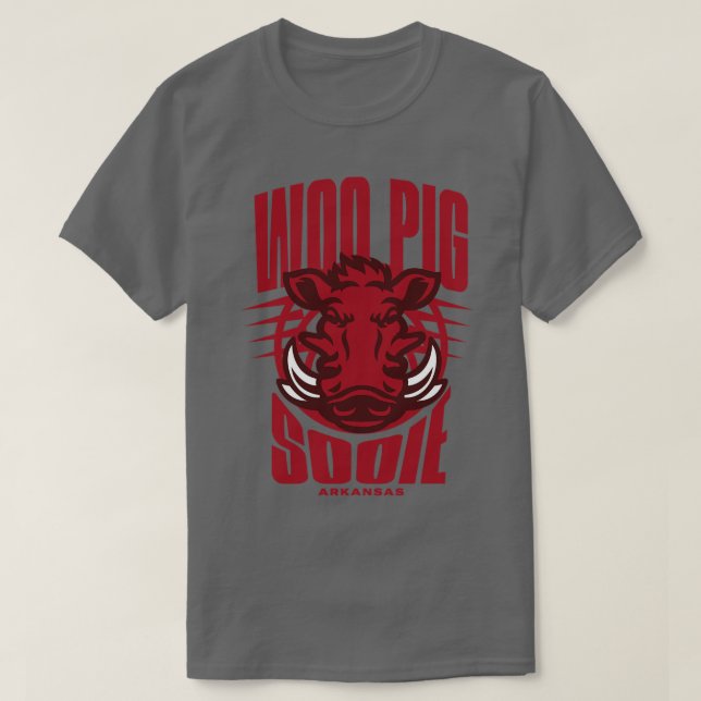 Woo Pig Sooie in Bold Red T-Shirt (Design Front)