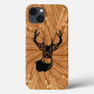 Wood - 3D White Tail Buck Deer Case-Mate iPhone Ca 13 Case